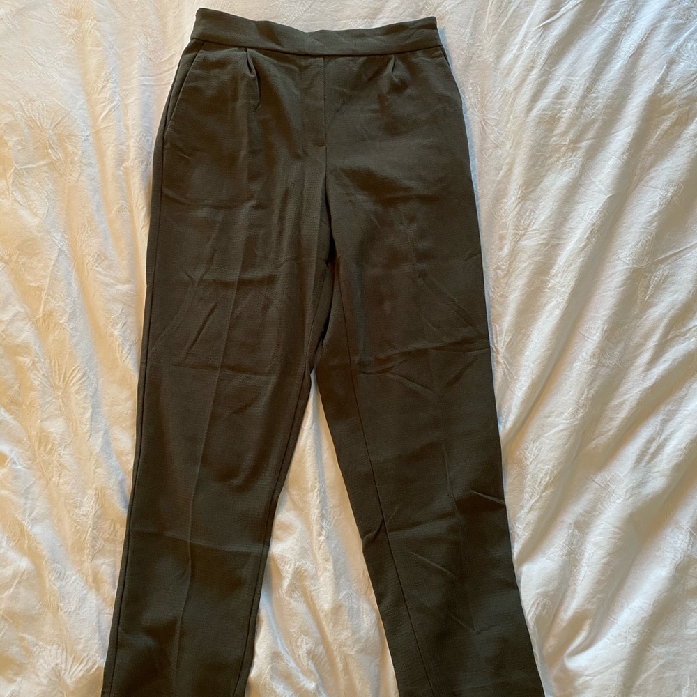 Green H&M Cropped Formal Pants